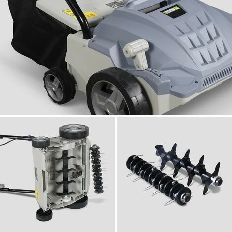 VOLTR - Scarificateur électrique Gazon 1500W - Outil 2en1 Aérateur Et Démousseur Pelouse. 2 Rouleaux : Couteaux Et Griffe. Collecteur 30L. Entretien Herbe 4 VOLTR - Scarificateur électrique Gazon 1500W - Outil 2en1 Aérateur Et Démousseur Pelouse. 2 Rouleaux : Couteaux Et Griffe. Collecteur 30L. Entretien Herbe – Image 4