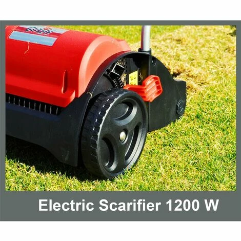 Grizzly Tools Scarificateur électrique, Moteur Turbo Power 1200 W, Largeur De Travail De 31 Cm, Manche Rabattable 2 Grizzly Tools Scarificateur électrique, Moteur Turbo Power 1200 W, Largeur De Travail De 31 Cm, Manche Rabattable – Image 2