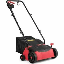 GOPLUS Scarificateur Electrique 1400W, Largeur De Travail 32 CM, Profondeur De Travail à 4 Niveaux Avec Guidon Ergonomique Pliable, Bac De Ramassage 30L, 2 En 1 Aérateur Et Démousseur Pelouse (Rouge) 8 GOPLUS Scarificateur Electrique 1400W, Largeur De Travail 32 CM, Profondeur De Travail à 4 Niveaux Avec Guidon Ergonomique Pliable, Bac De Ramassage 30L, 2 En 1 Aérateur Et Démousseur Pelouse (Rouge) -Scarificateur Soldes Boutique 40243151 4