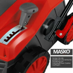 MASKO® - Scarificateur électrique 2 en 1 Aérateur De Gazon 1 800 watts Largeur De Travail 40 cm Bac De Ramassage 55 L Incluant Rouleau De Ventilation Aérateur Démousseur, Profondeur De Travail Réglable Sur 5 niveaux, Guidon Réglable, Rouge 7 MASKO® - Scarificateur électrique 2 en 1 Aérateur De Gazon 1 800 watts Largeur De Travail 40 cm Bac De Ramassage 55 L Incluant Rouleau De Ventilation Aérateur Démousseur, Profondeur De Travail Réglable Sur 5 niveaux, Guidon Réglable, Rouge -Scarificateur Soldes Boutique 52767975 3
