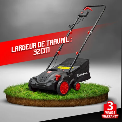 ELEM GARDEN TECHNIC Scarificateur émousseur électrique 1500W - 32cm 4 ELEM GARDEN TECHNIC Scarificateur émousseur électrique 1500W - 32cm – Image 4